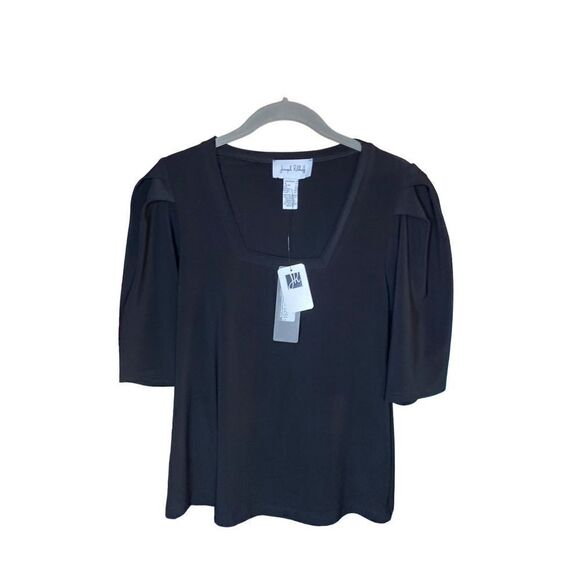 Joseph Ribkoff NWT black square neck top size 8 - Picture 4 of 9